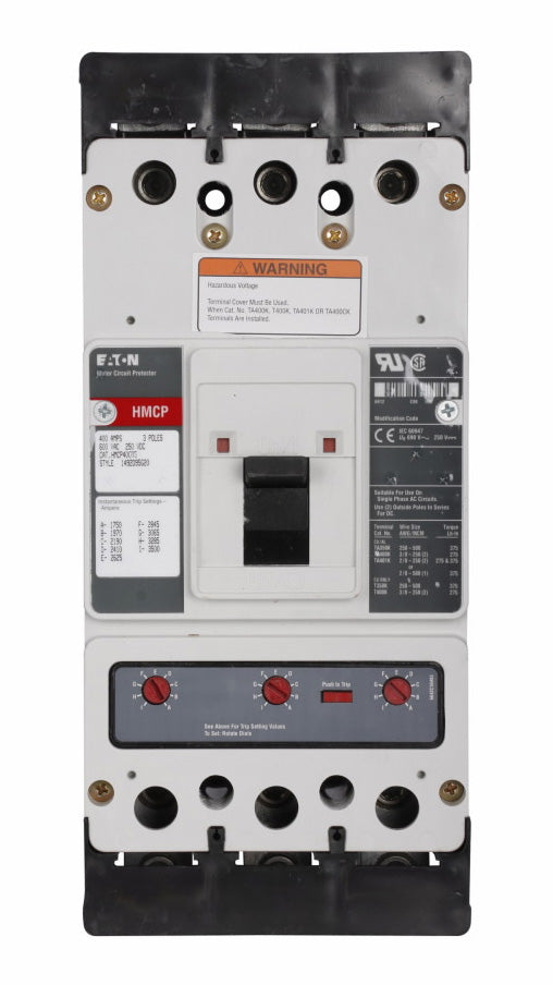 Cutler Hammer HMCP400D5WD09 - Molded Case Circuit Breaker 400A 600V