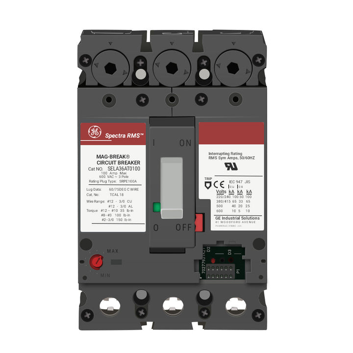 General Electric SELA36AT0100 - Molded Case Circuit Breaker 100A 600V 3P