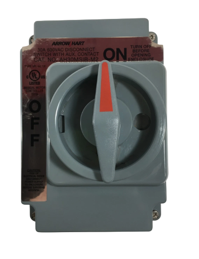 Arrow Hart AH30MS1B-M2 - Non-Fusible Disconnect Switch 125V AC 15A (2-Pole THFK Frame)