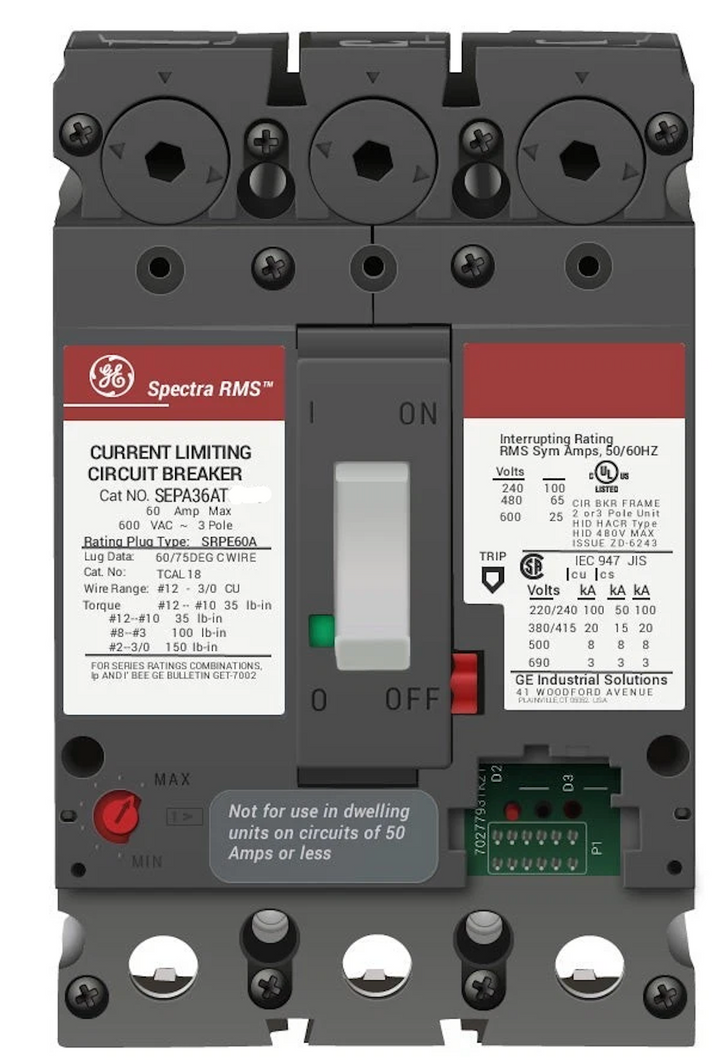 General Electric SEPA36AT0060 - Molded Case Breaker 60A 600V 3P