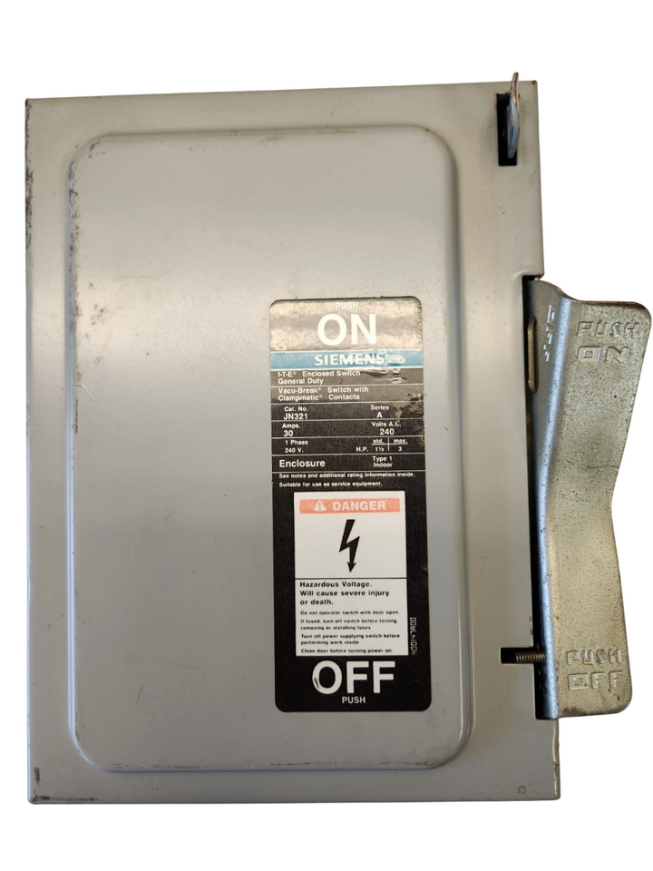 Siemens JN321 - Vacu-Break Switch 30A 240V (100kA AIC PGP Frame Compatible)