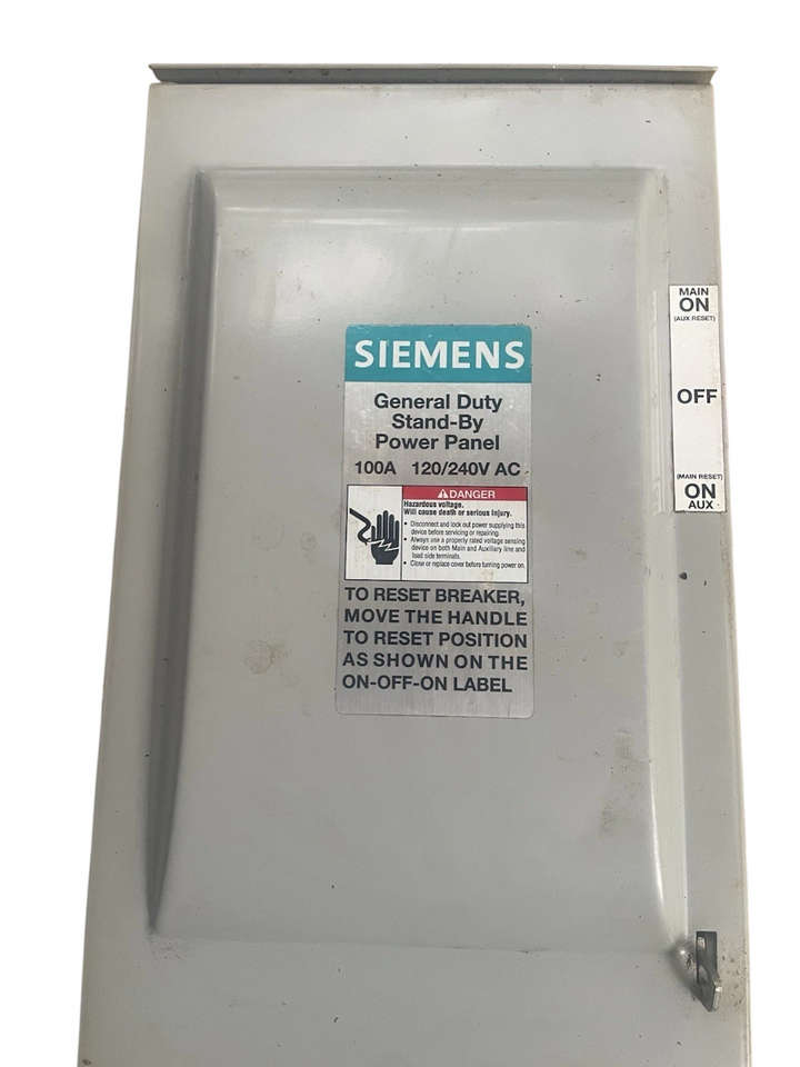 Siemens NF324DTK - Manual Transfer Switch 200A 3-Pole (240V AC)