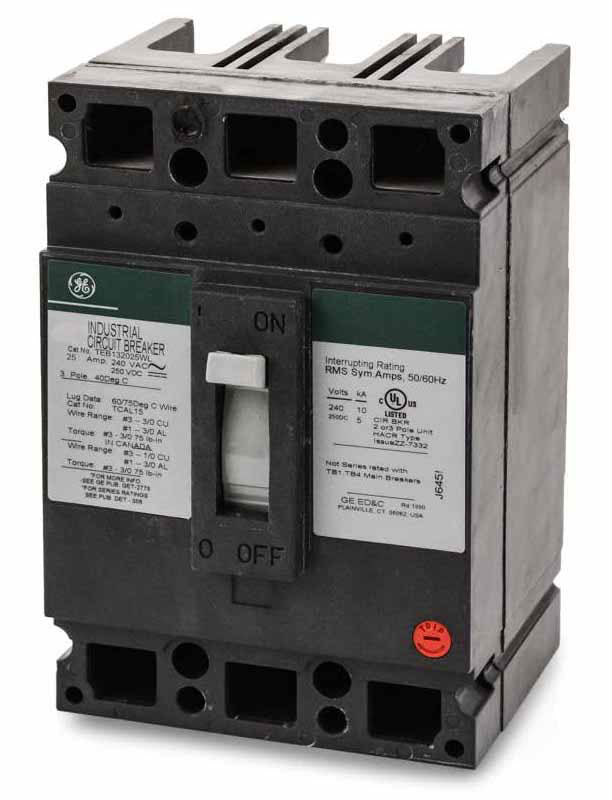 General Electric TEB132025WL - Molded Case Circuit Breaker 25A 3P (10kA AIC)