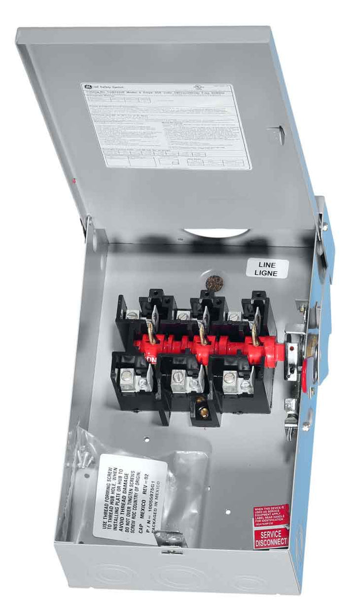 General Electric TGN3322R - Non-Fusible Disconnect Switch 60A 3-Pole (240V AC, 100kA AIC)