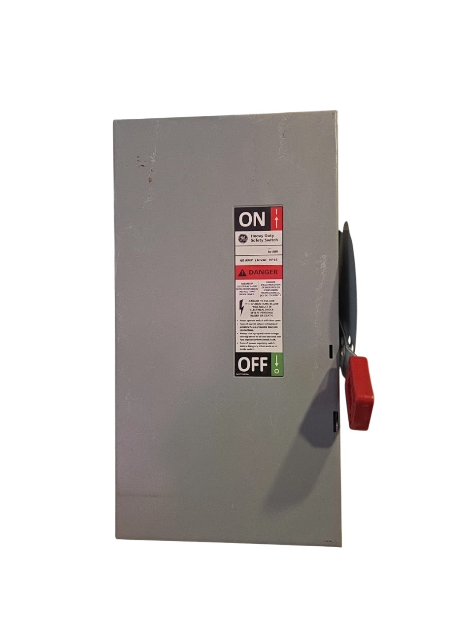 General Electric TH4322J - Fusible Safety Disconnect Switch 240V/60A (200kA AIC @ 240V)