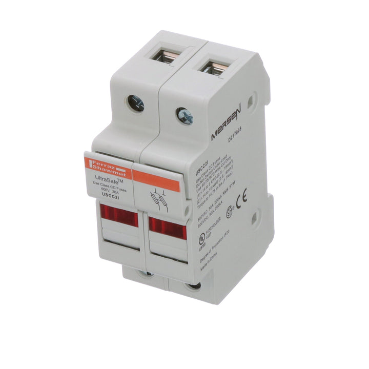 Ferraz Shawmut USCC2I - Line Card Fuse Block | CSA/UL Certified (1.38 x 3.07 x 2.32 in)