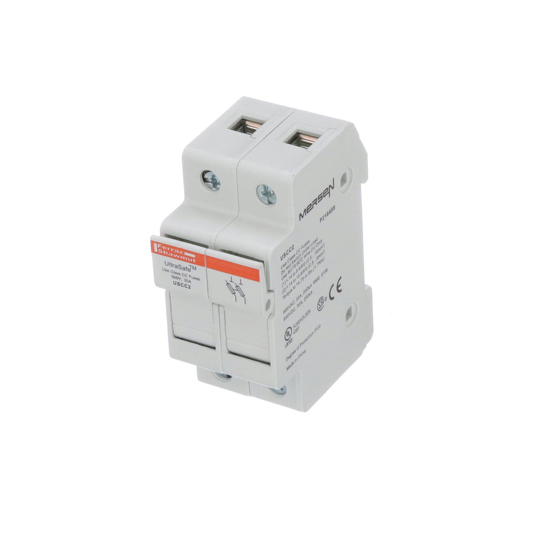 Ferraz Shawmut USCC2 - Line Card Fuse Block 1.38x3.07x2.32in (CSA/UL Certified)