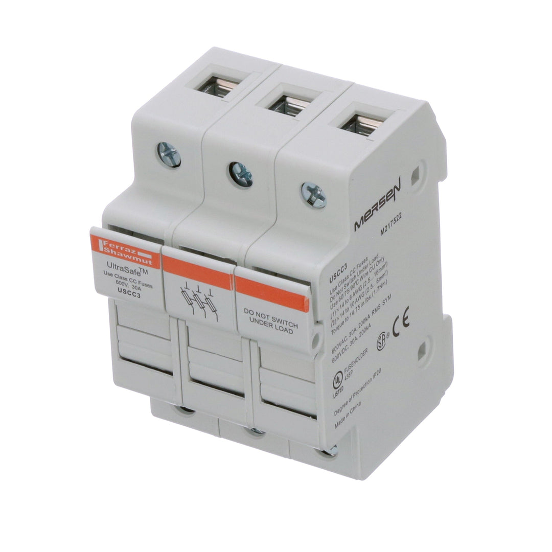 Ferraz Shawmut USCC3 - Line Card Fuse Block 43 lb Industrial Protection (CSA/UL Certified)