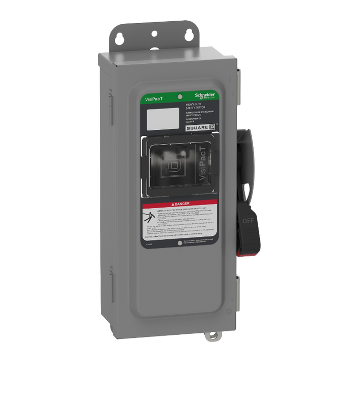 Square D VH221NDSGL - Fusible Disconnect Switch 240V AC 30A (NEMA 4X Enclosure)