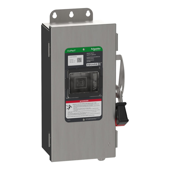 Square D VH221NDSGL - Fusible Disconnect Switch 240V AC 30A (NEMA 4X Enclosure)