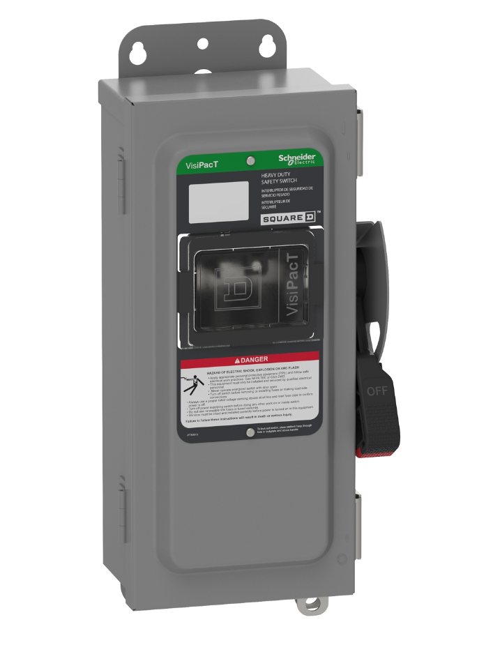 Square D VH321AWKGL - Fusible Disconnect Switch 240V/30A (NEMA 12, 3-Pole)