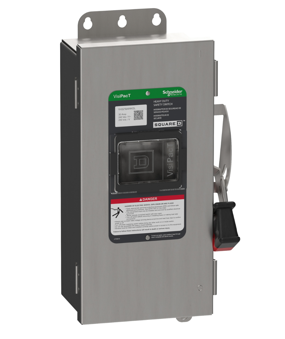 Square D VH361BAWKGL - Fusible Disconnect Switch 600V/30A (3-Pole NEMA 12)