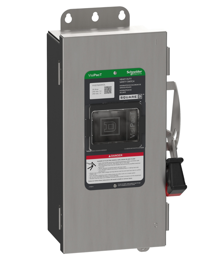 Square D VH361BAWKGL - Fusible Disconnect Switch 600V/30A (3-Pole NEMA 12)