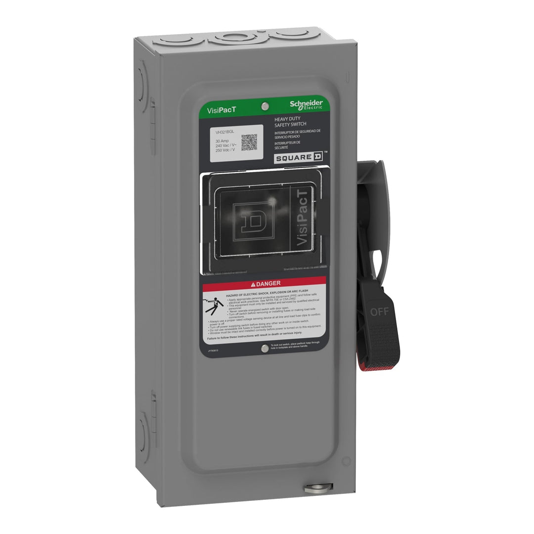 Square D VH321BGL - Fusible Disconnect Switch 240V AC 30A (3-Pole NEMA 1)
