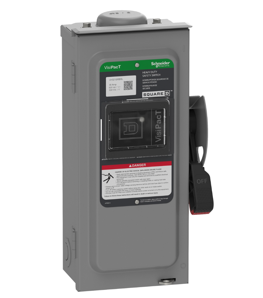 Square D VH321BRBGL - Fusible Disconnect Switch 240V AC 30A (NEMA 3R)