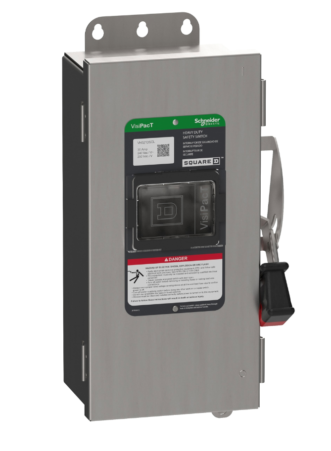 Square D VH321DSGL - Fusible Disconnect Switch 240V 30A (3-Pole NEMA 4X)