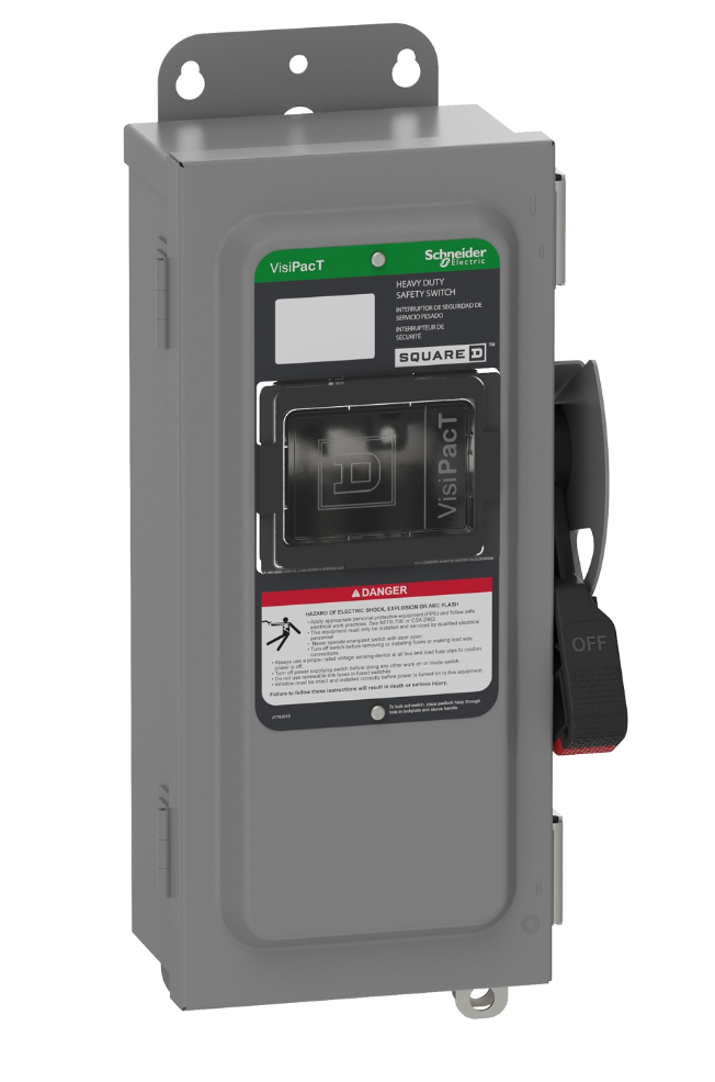 Square D VH361NAWKGL - Fusible Disconnect Switch 600V AC 30A (3-Pole NEMA 12)