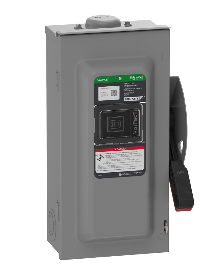 Square D VH362BRBGL - Fusible Disconnect Switch 600V 60A (3-Pole NEMA 3R)