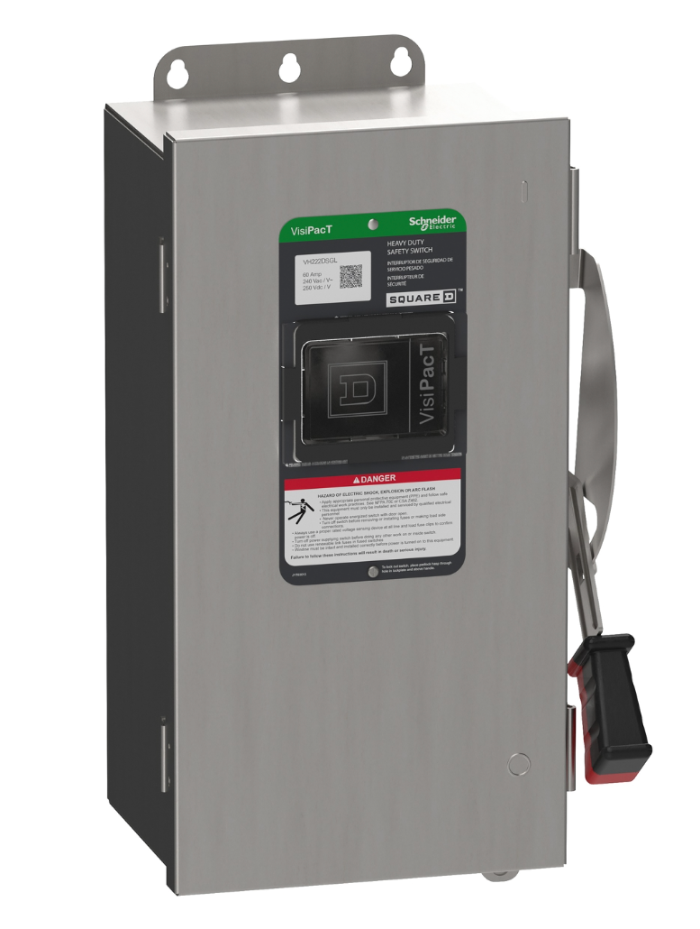 Square D VH362DSGL - Fusible Disconnect Switch 600V AC/DC 60A (NEMA 4X Enclosure)