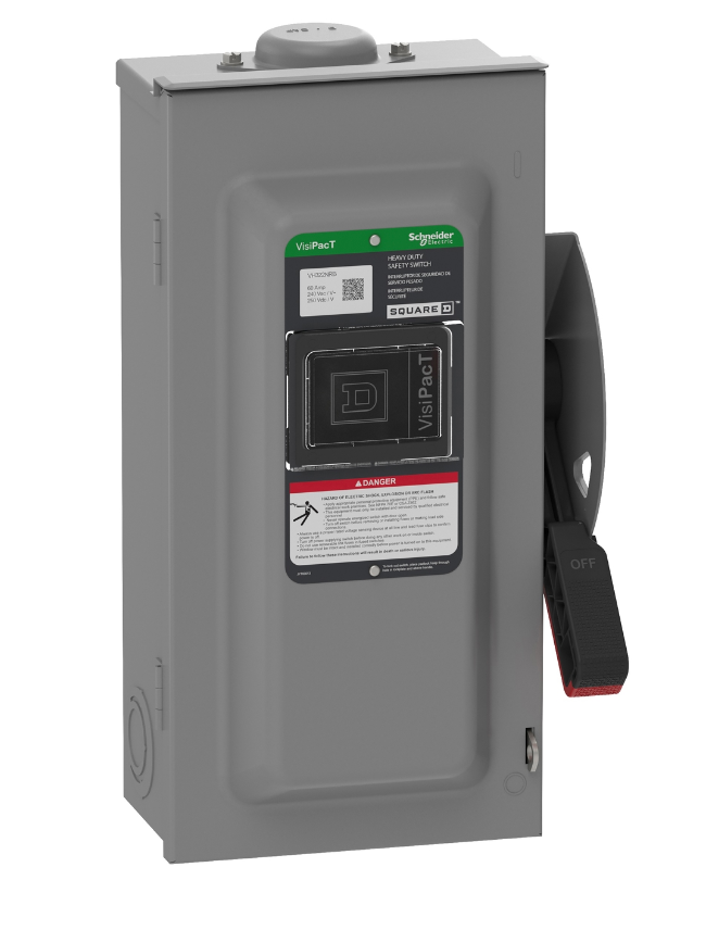 Square D VH362NRB - Fusible Disconnect Switch 600V AC/DC 60A (NEMA 3R Enclosure)