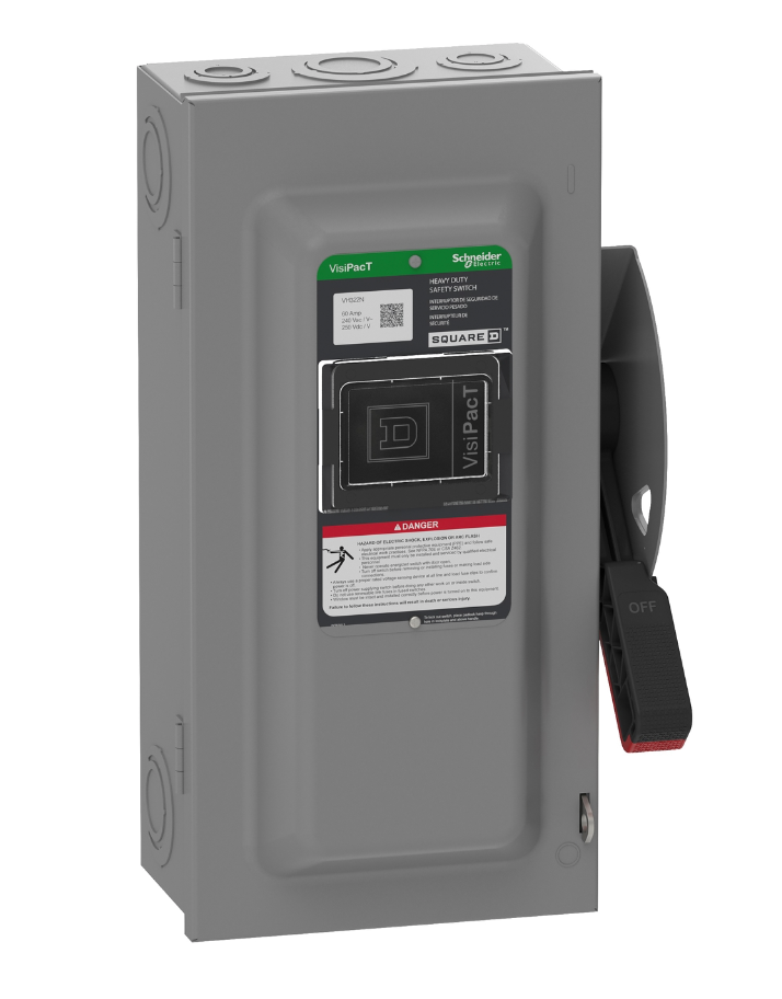 Square D VH362N - Fusible Disconnect Switch 600V AC/DC 60A (3-Pole NEMA 1)