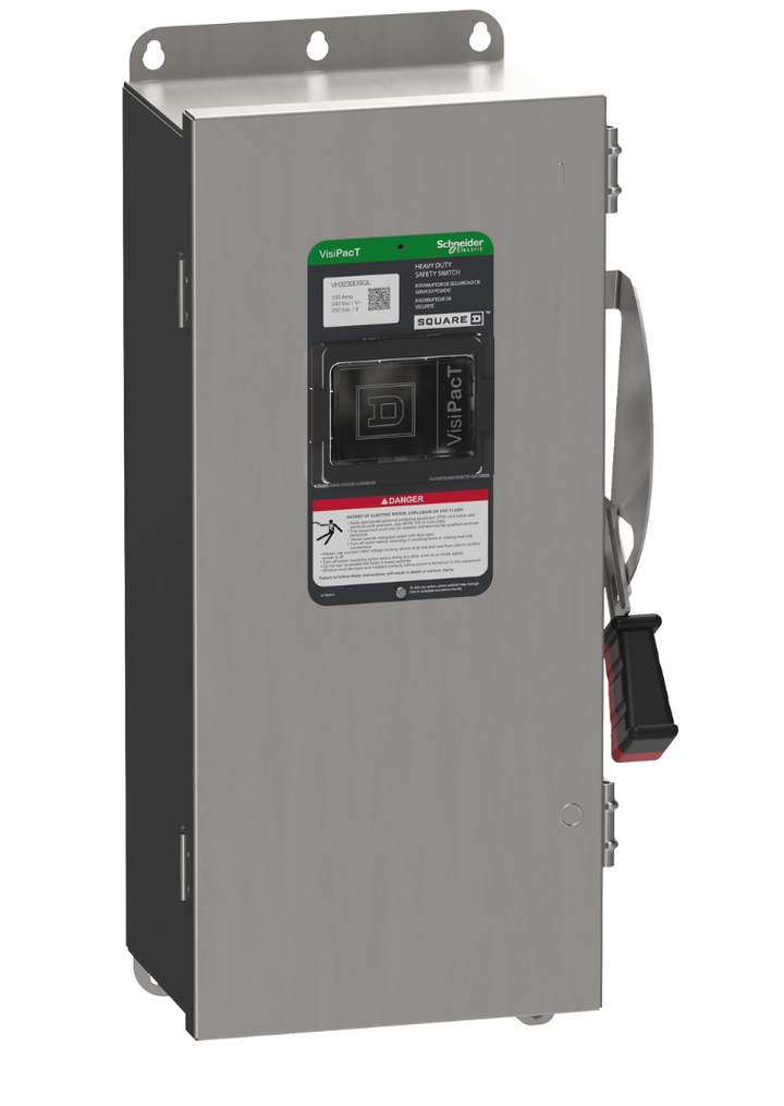 Square D VH323BDSGL - Fusible Disconnect Switch 240V AC 100A (NEMA 4X Enclosure)
