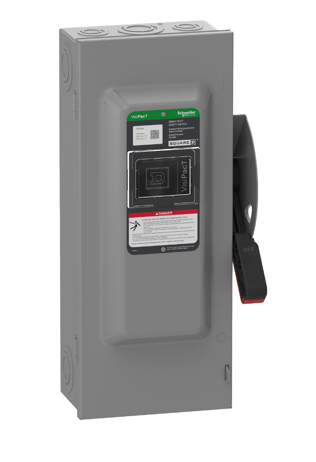 Square D VH363N - Fusible Disconnect Switch 600V AC/DC 100A (3-Pole NEMA 1)