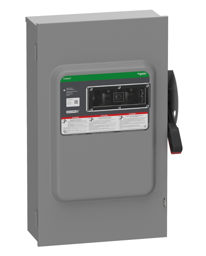 Square D VH364BRGL - Fusible Disconnect Switch 600V/200A (3-Pole NEMA 3R)