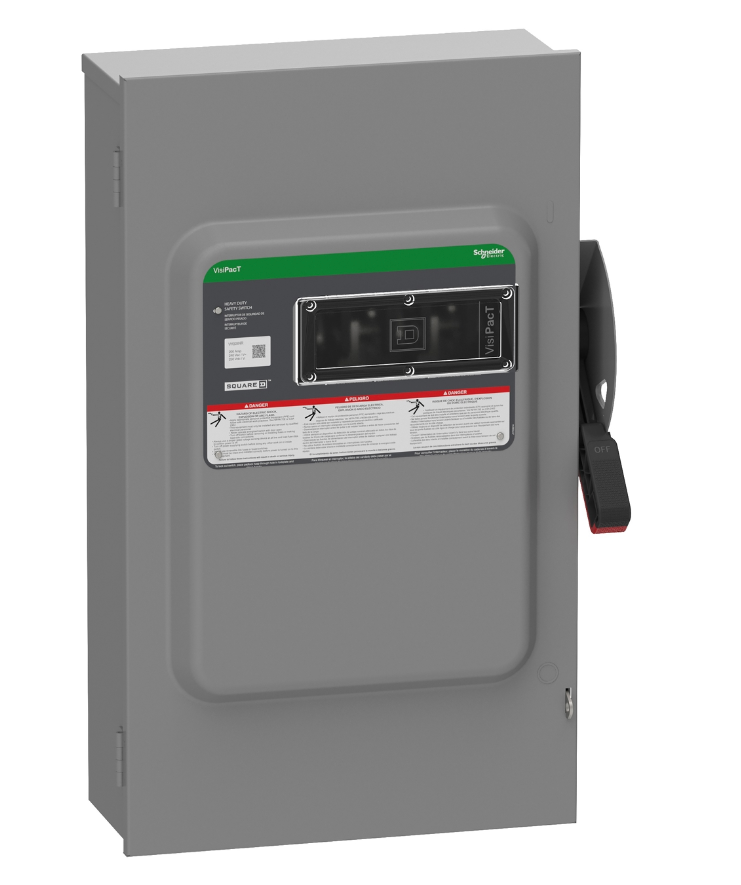 Square D VH364N - Fusible Disconnect Switch 600V AC/DC 200A (3-Pole NEMA 1)