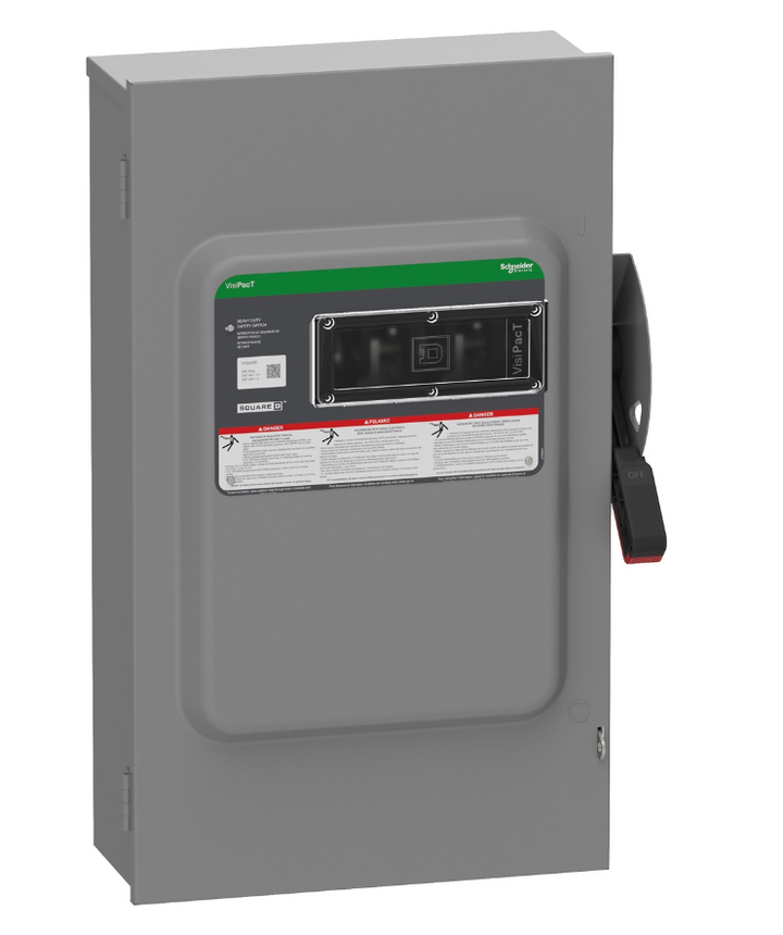 Square D VH364N - Fusible Disconnect Switch 600V AC/DC 200A (3-Pole NEMA 1)