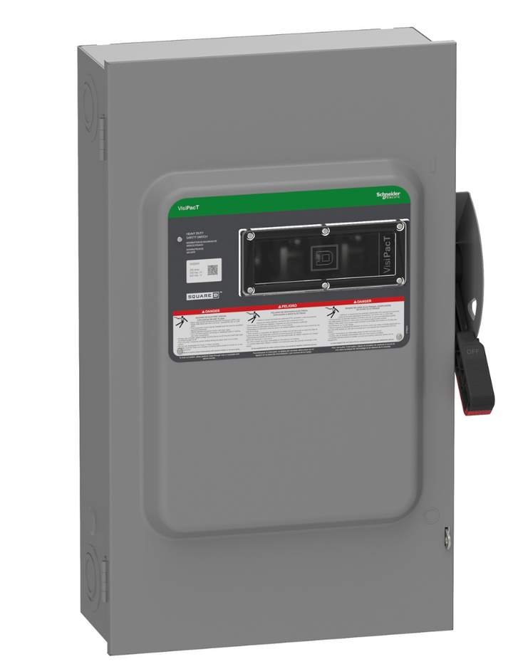 Square D VH364 - Fusible Disconnect Switch 600V AC/DC 200A (3-Pole NEMA 1)