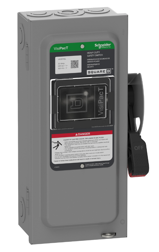 Square D VH361GL - Fusible Disconnect Switch 600V/30A (3-Pole NEMA 1)