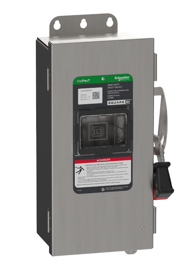 Square D VH361NSSGL - Fusible Disconnect Switch 600V/30A (3-Pole NEMA 4X)