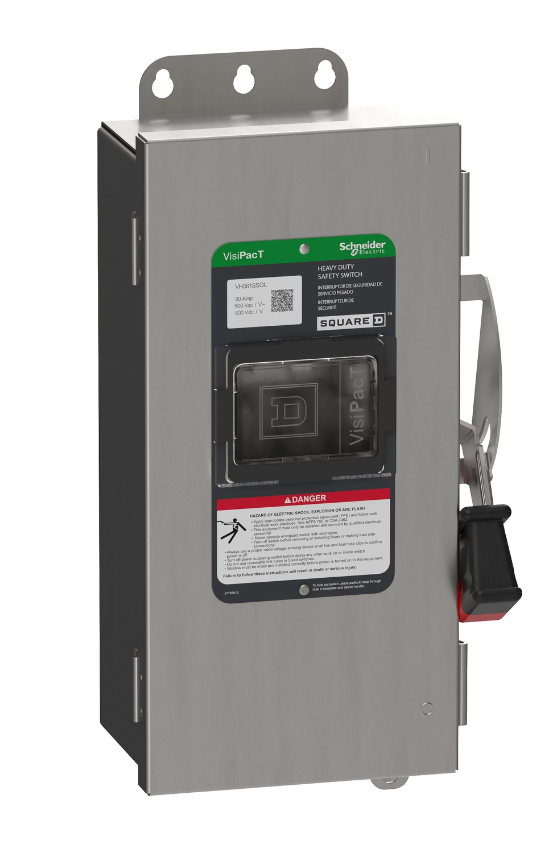 Square D VH361SSGL - Fusible Disconnect Switch 600V/30A (NEMA 4X, 3-Pole)