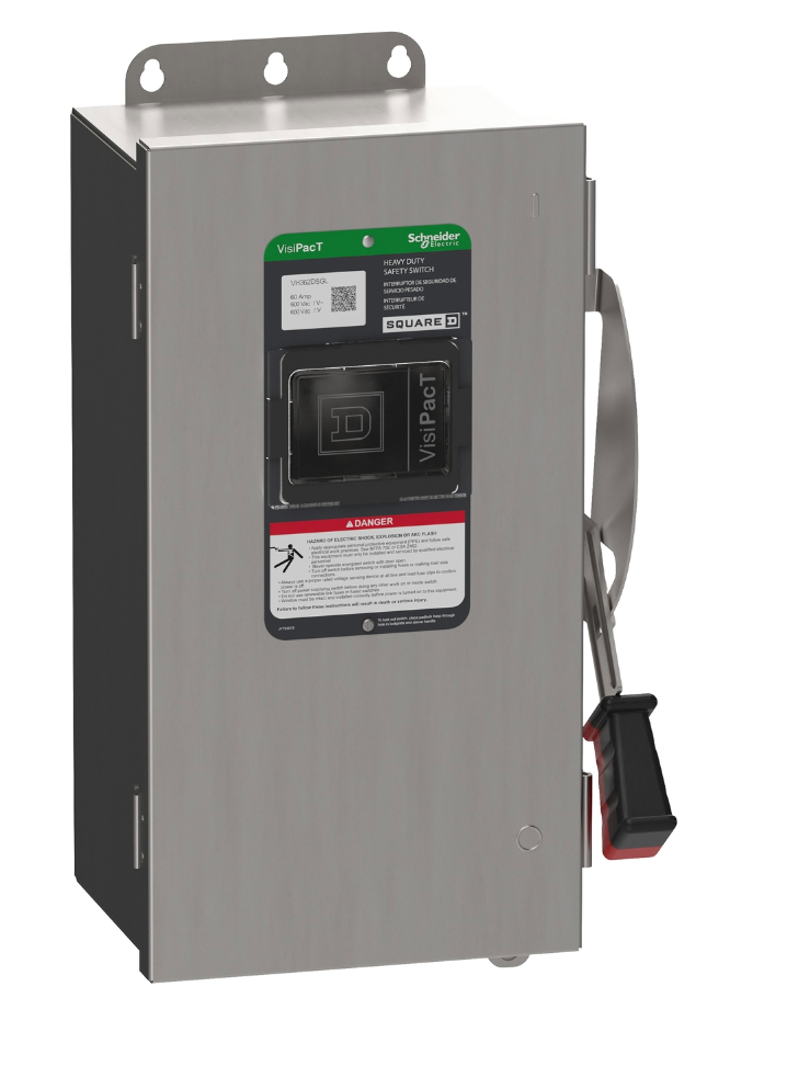 Square D VH362NSSGL - Fusible Disconnect Switch 600V/60A (3-Pole NEMA 4X)