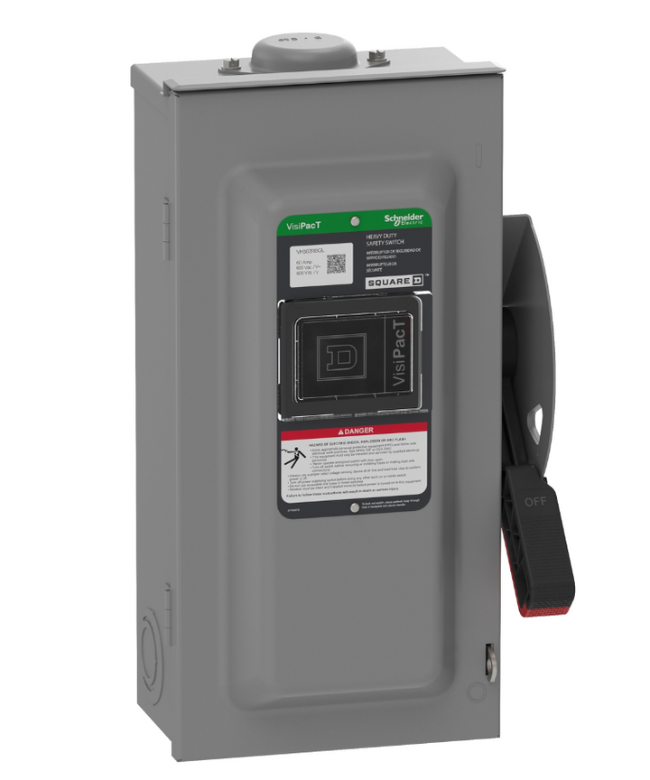 Square D VH362RBGL - Fusible Disconnect Switch 600V/60A (NEMA 3R Enclosure)