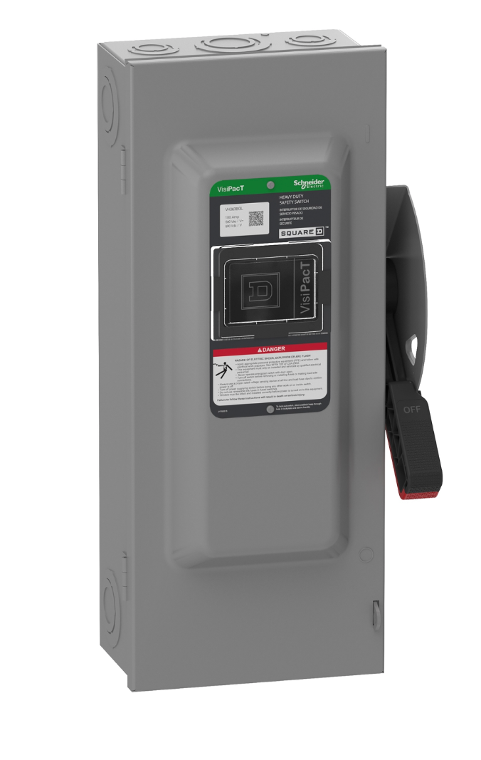 Square D VH363BGL - Fusible Disconnect Switch 600V/100A (3-Pole NEMA 1)