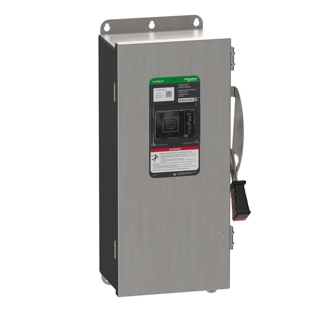 Square D VH363NSSGL - Fusible Disconnect Switch 600V/100A (3-Pole NEMA 4X)