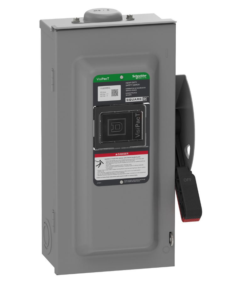 Square D VH363RBGL - Fusible Disconnect Switch 600V/100A (3-Pole NEMA 3R)