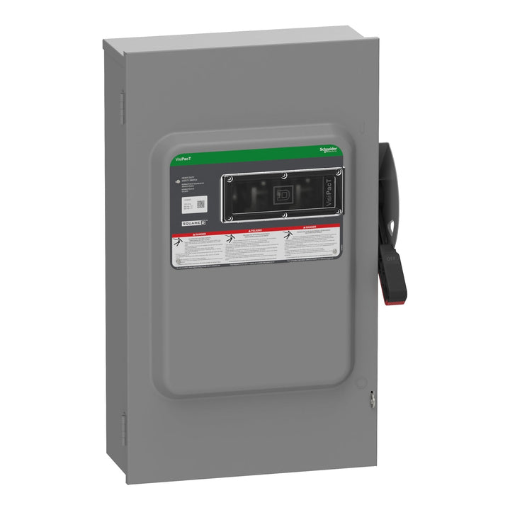 Square D VH364R - Fusible Disconnect Switch 600V AC/DC 200A 3-Pole (NEMA 3R Enclosure)