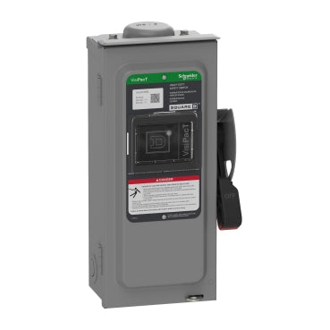 Square D VHU361NRB - Non-Fusible Disconnect Switch 600VAC/DC 30A (3-Pole NEMA 3R)