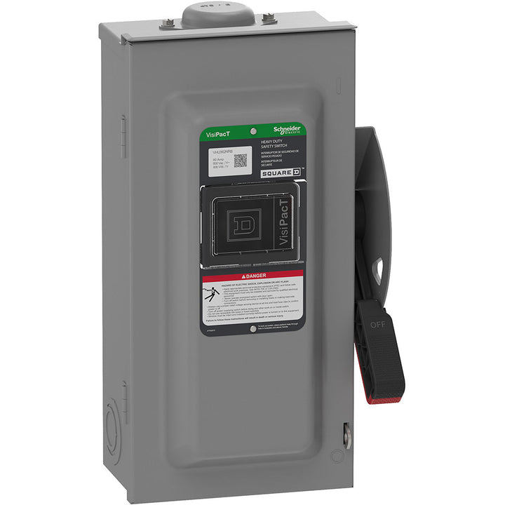 Square D VHU362NRB - Non-Fusible Disconnect Switch 600V AC/DCV 60A (3-Pole NEMA 3R)