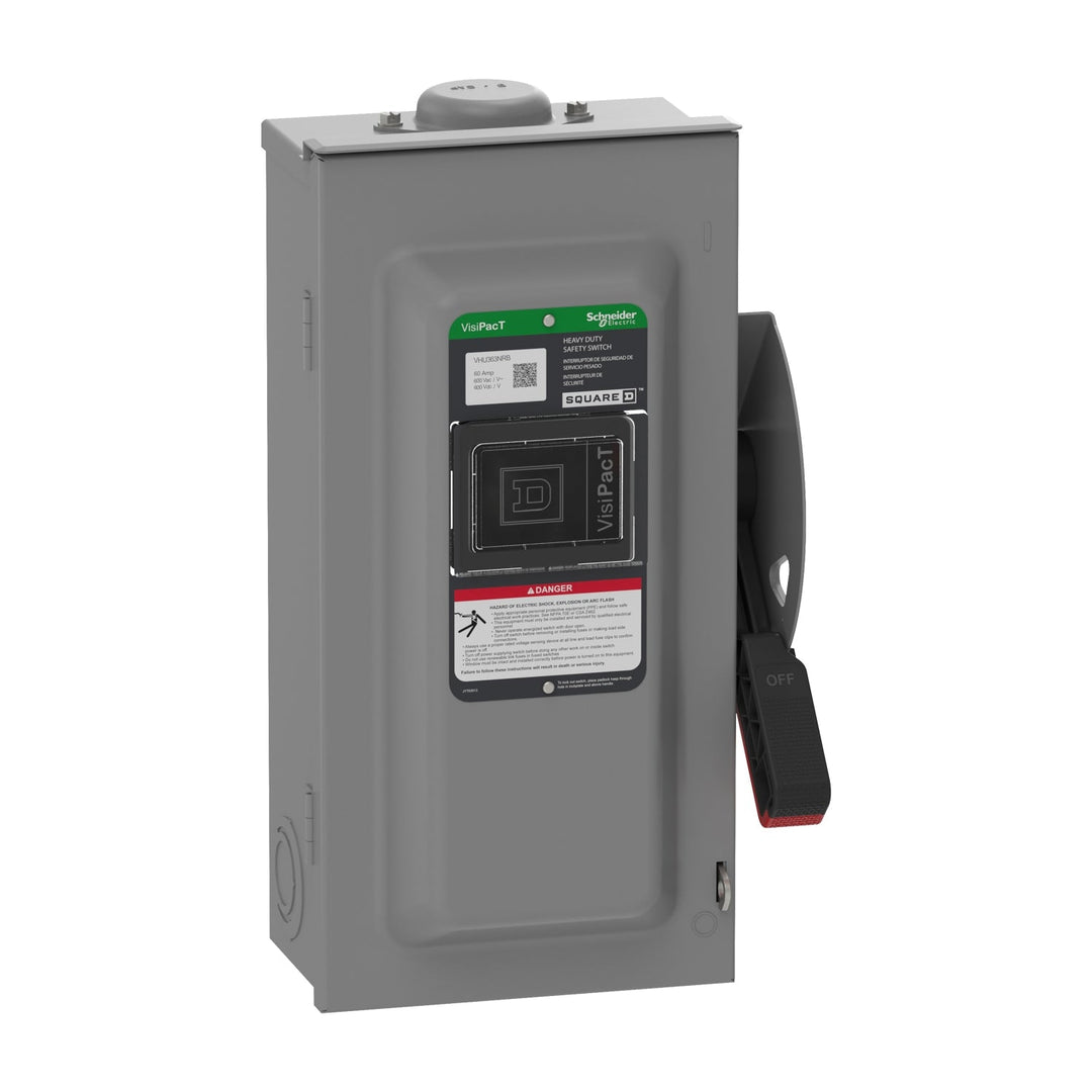 Square D VHU363NRB - Non-Fusible Disconnect Switch 600VAC/DC 100A (3-Pole NEMA 3R)