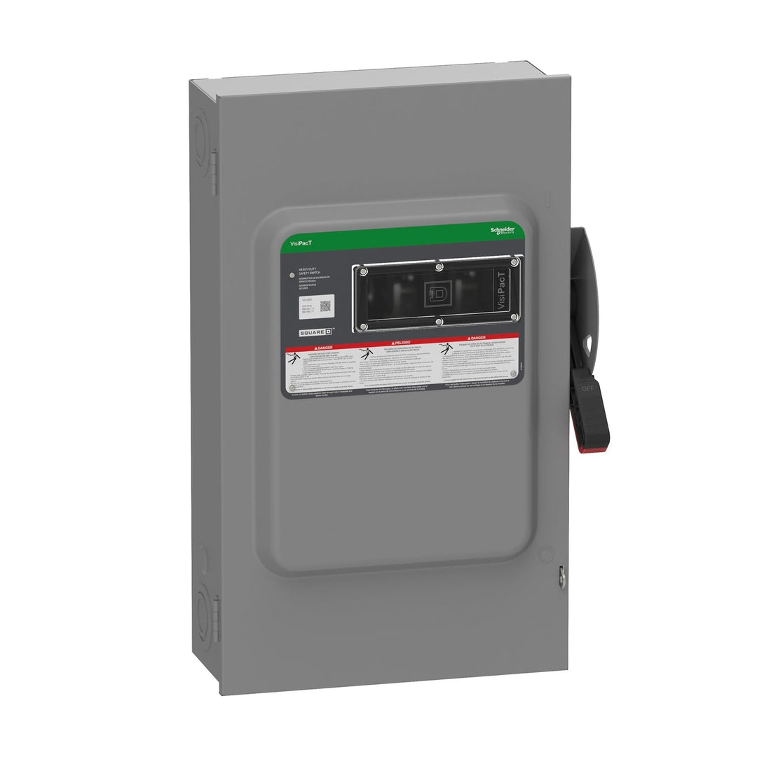 Square D VHU364 - Non-Fusible Disconnect Switch 600V/200A 3-Pole NEMA 1
