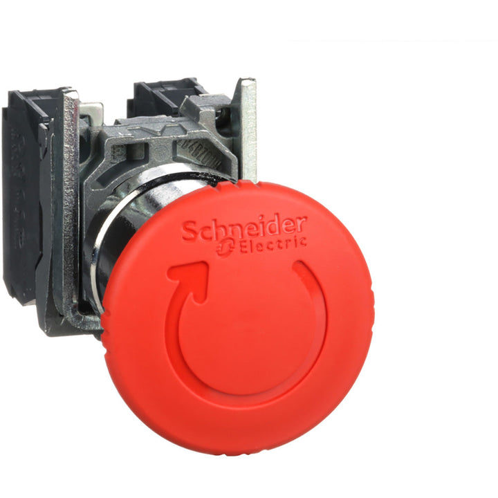 Schneider Electric XB4BS8445 - Emergency Stop Switch 600V AC/DC (10A Resistive, IP65 Enclosure)