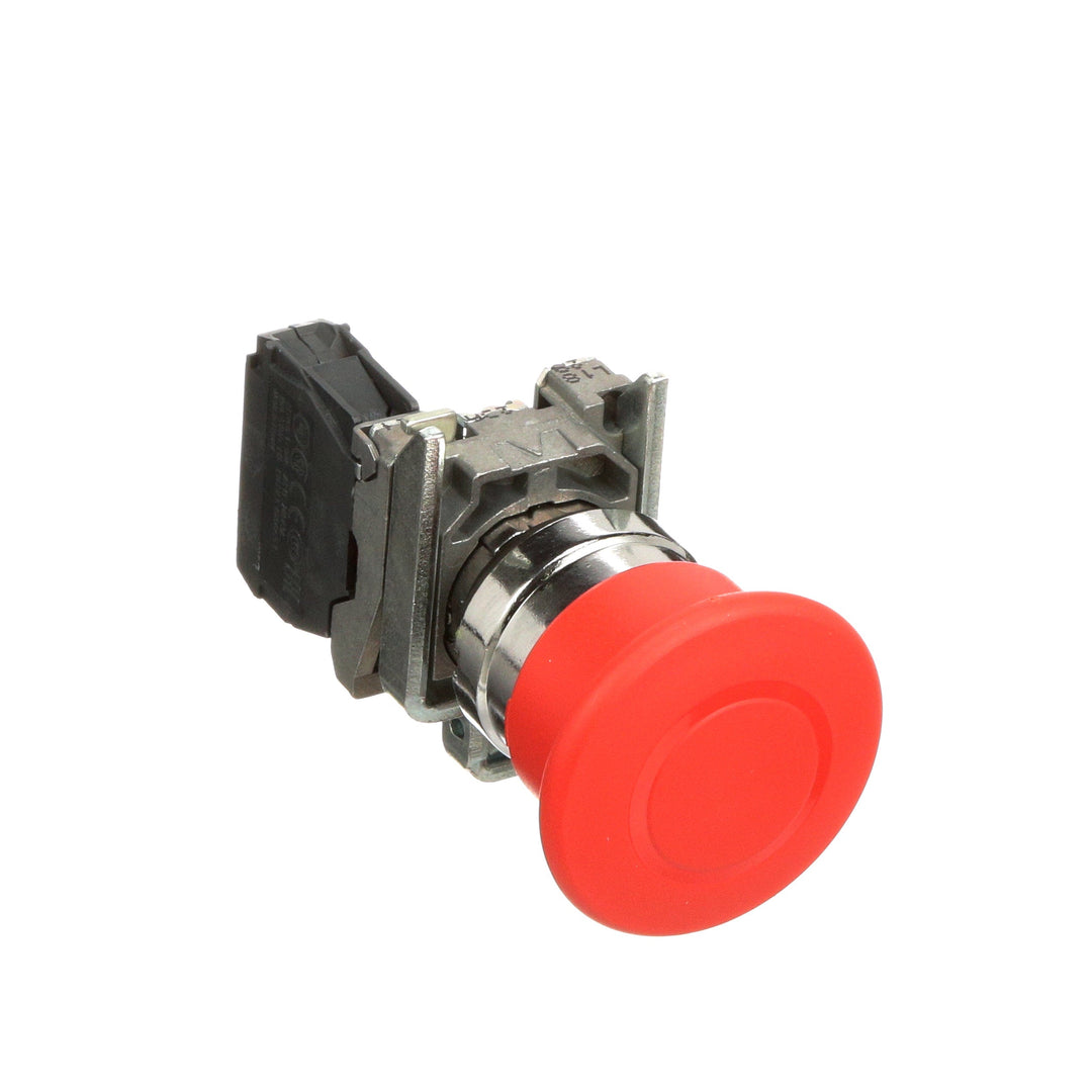 Schneider Electric XB4BT842 - Emergency Stop Switch 600V AC/DC (10A, EN/ISO 13850 Certified)