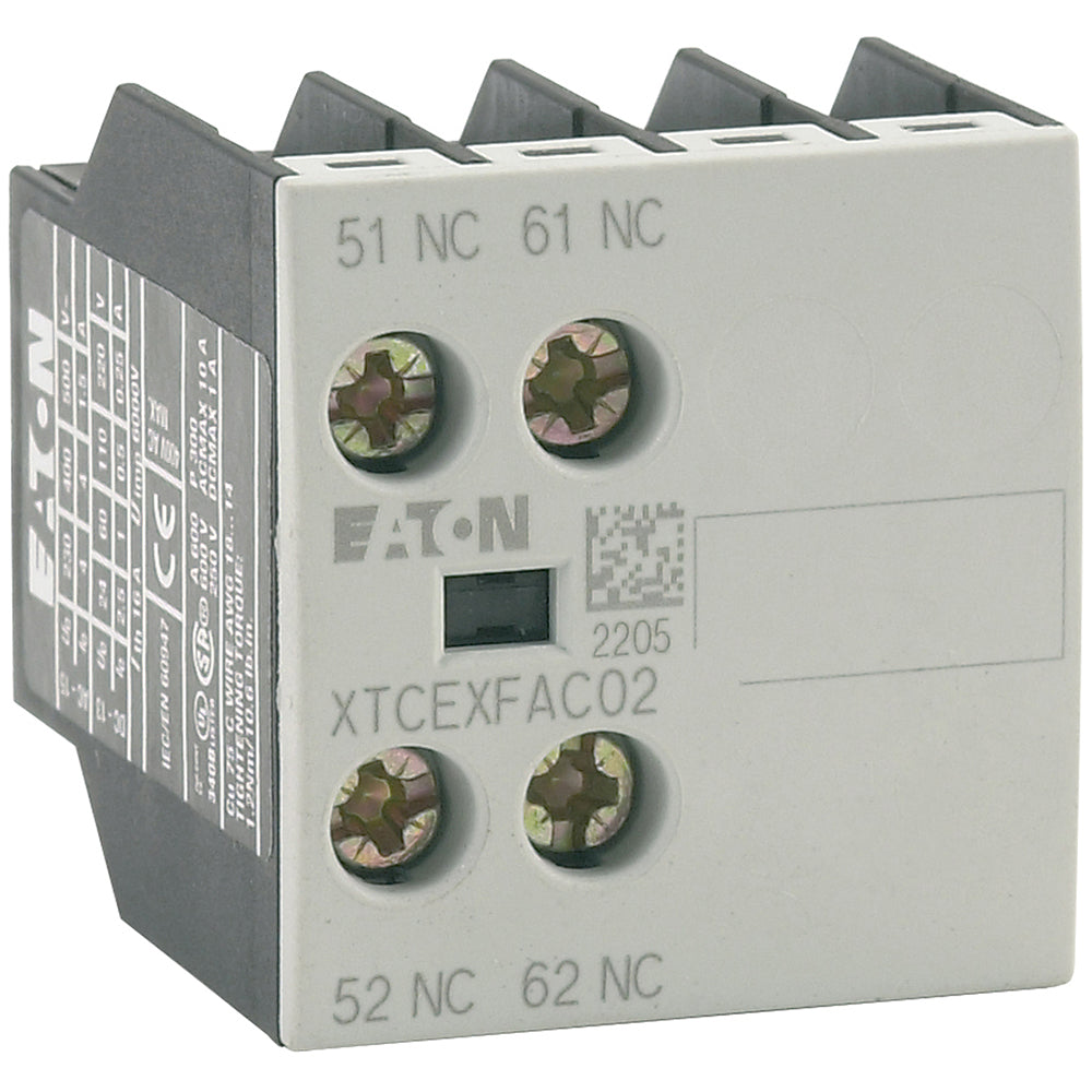 Cutler Hammer XTCEXFAC02 - Motor Starter Auxiliary 2NC