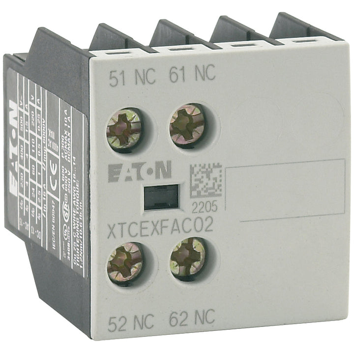 Cutler Hammer XTCEXFAC02 - Motor Starter Auxiliary 2NC