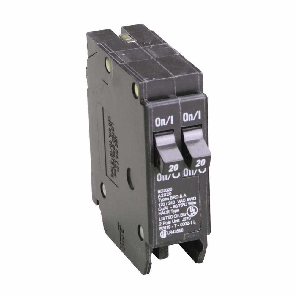 Cutler Hammer BD2020 - 2-Pole 20A Circuit Breaker (10kA AIC, 120V)