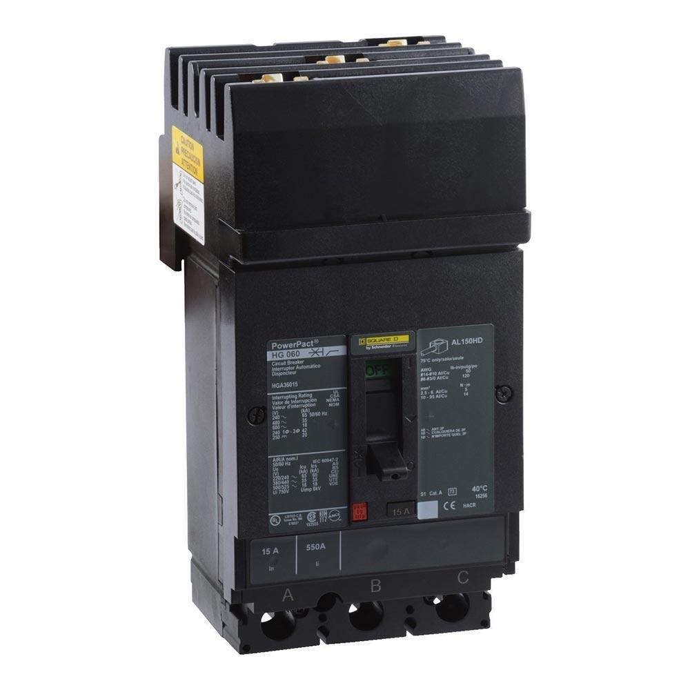 Square D HGA36025 - Molded Case Circuit Breaker 25A 600V 3P